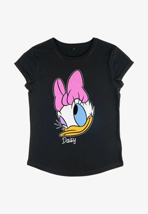 Disney, MICKEY CLASSIC DAISY BIG FACE - Camiseta estampada - black