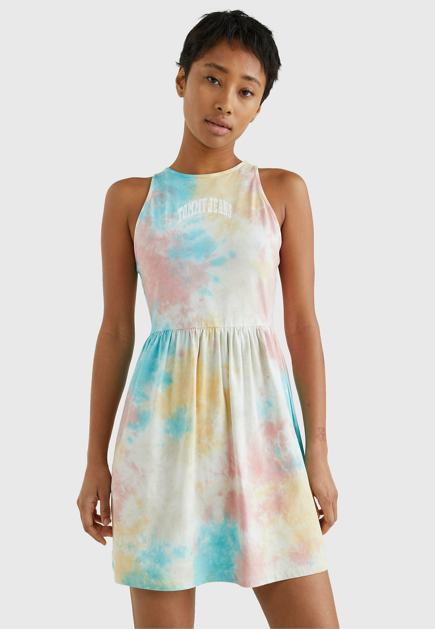ribbed cream dress Rhythm Coast Knit Mini Women's Dress