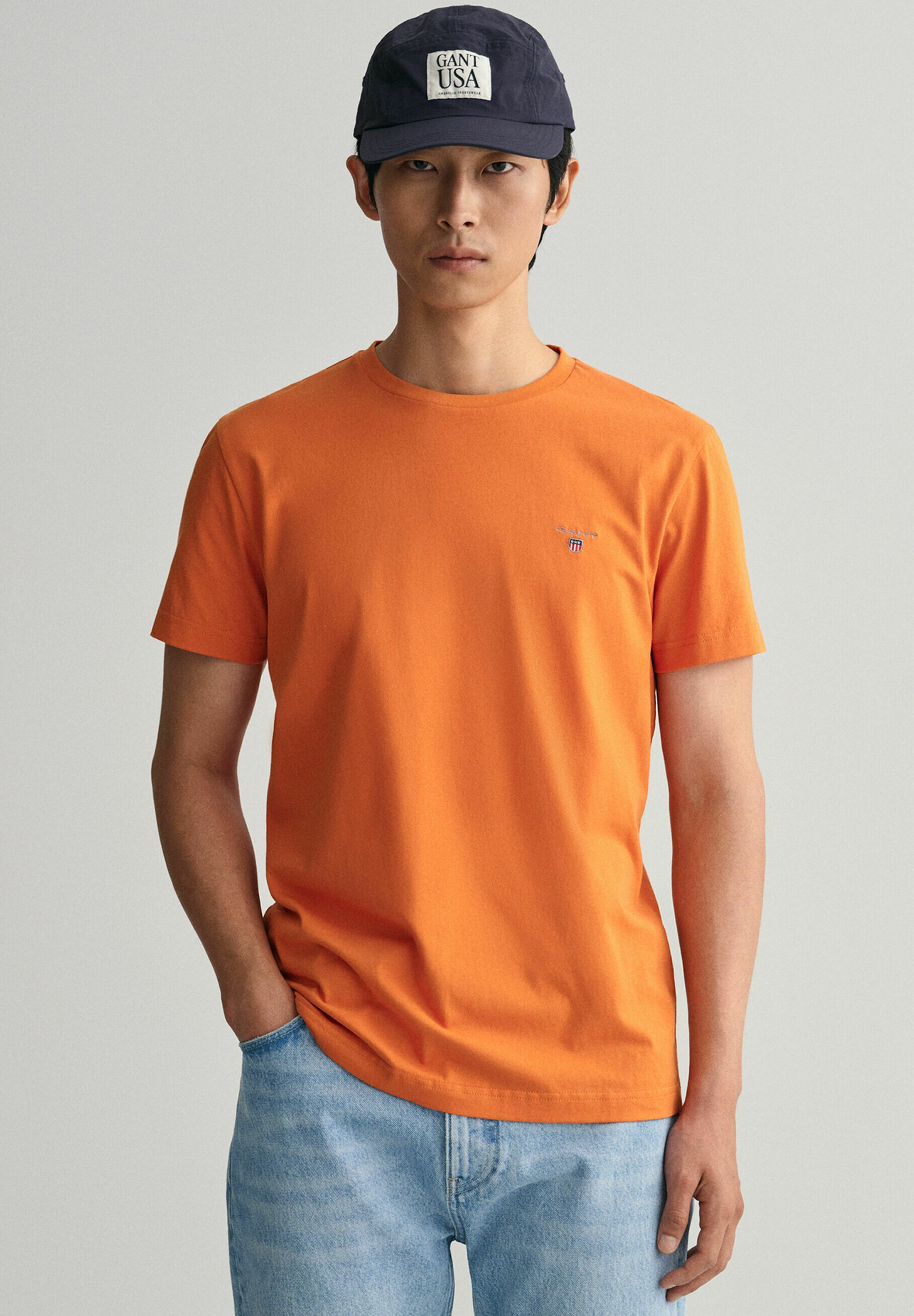GANT Jungen T-Shirt The Original, Kurzarm – Mit Logo-Stickerei