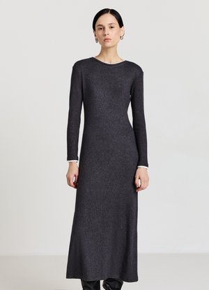 Calliope INSERTI A CONTRASTO - Vestito lungo - grigio melange