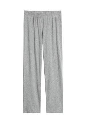 Grijze, lichtgewicht pyjamabroek met een elastische tailleband, voorzien van een rechte pijp en een zachte, gladde textuur. Geen patronen of accenten.