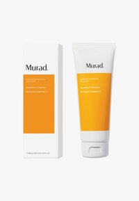 Detergente Murad Environmental Shield Essential-C in un tubo bianco con un'etichetta arancione brillante. La confezione presenta un design simile con dettagli del prodotto.
