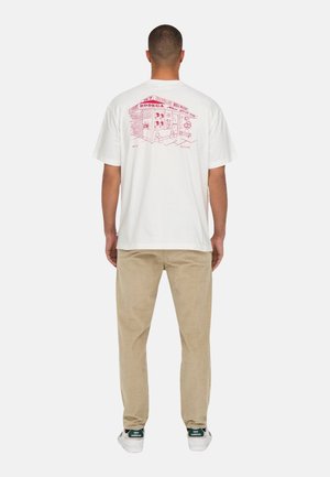 SARCHIE LIFE KURZARM - Print T-shirt - weiß
