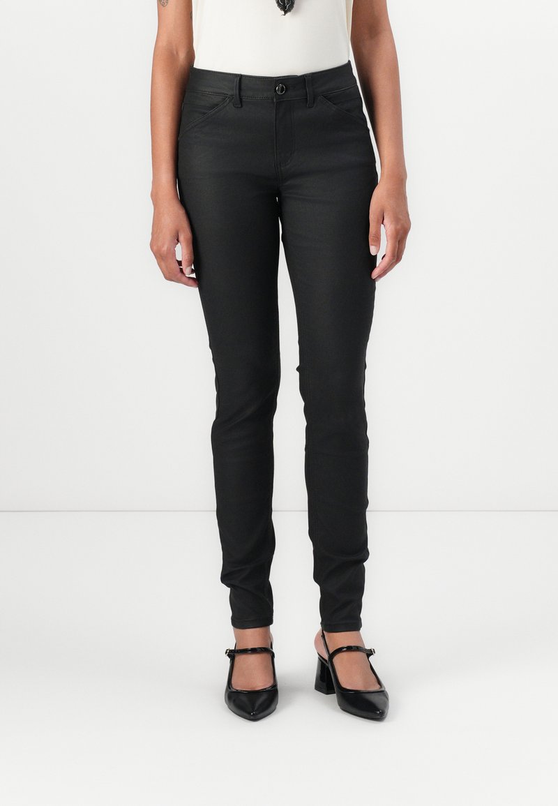 TOM TAILOR TTLUCIE  - Skinny džíny - coated black denim