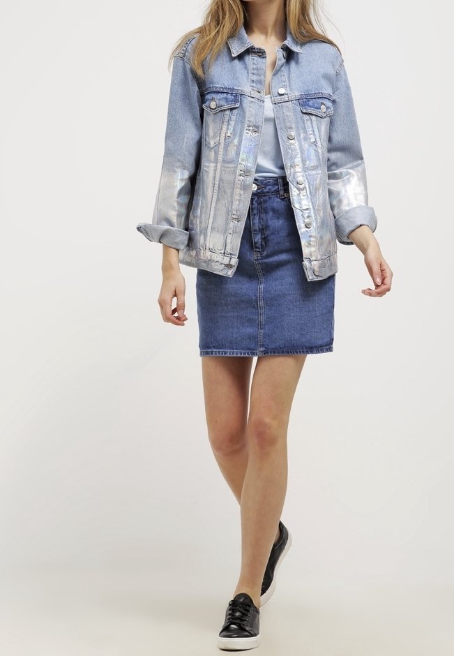 Veste En Jean Oversized Topshop Taille 12 Bleue - Neuf Avec étiquettes, Style Décontracté