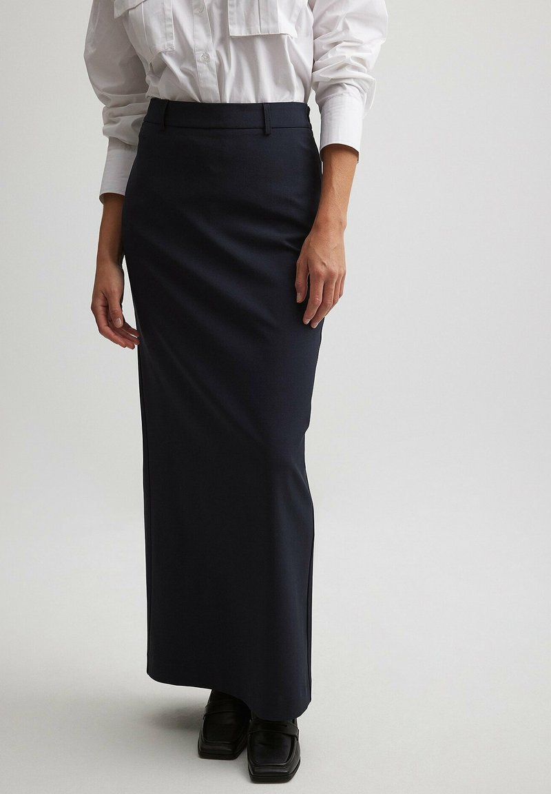NA-KD MIT GÜRTELSCHLAUFENDETAIL - Gonna lunga - navy