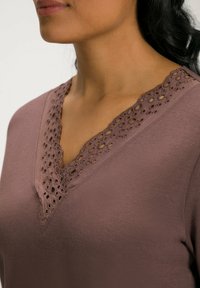 Ulla Popken KORTE MOUWEN - Pyjama - aarde