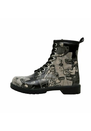 Dogo Schnürstiefelette - schwarz