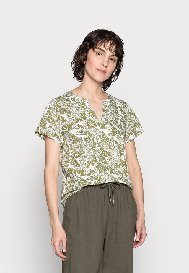 GESINA - T-shirt con stampa - olive