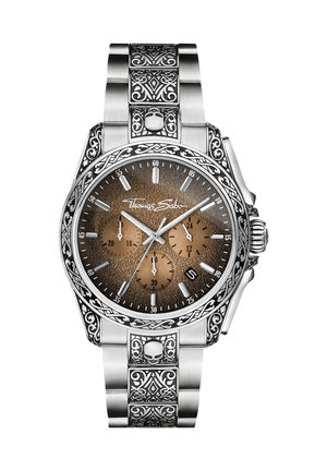 REBEL AT HEART ENGRAVED TATTOO-DESIGN - Chronograph - silver-coloured/beige