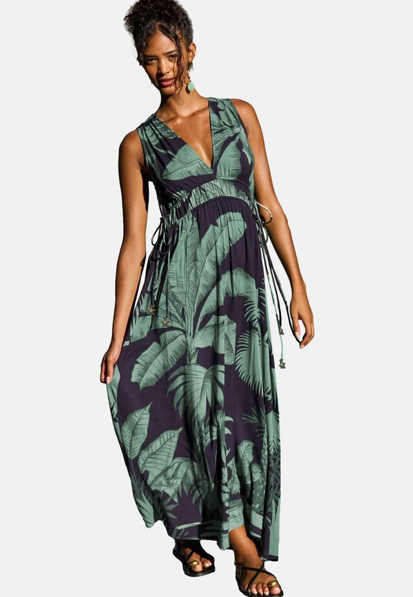 REGULAR FIT - V-NECK TIE WAIST  - Maxikleid