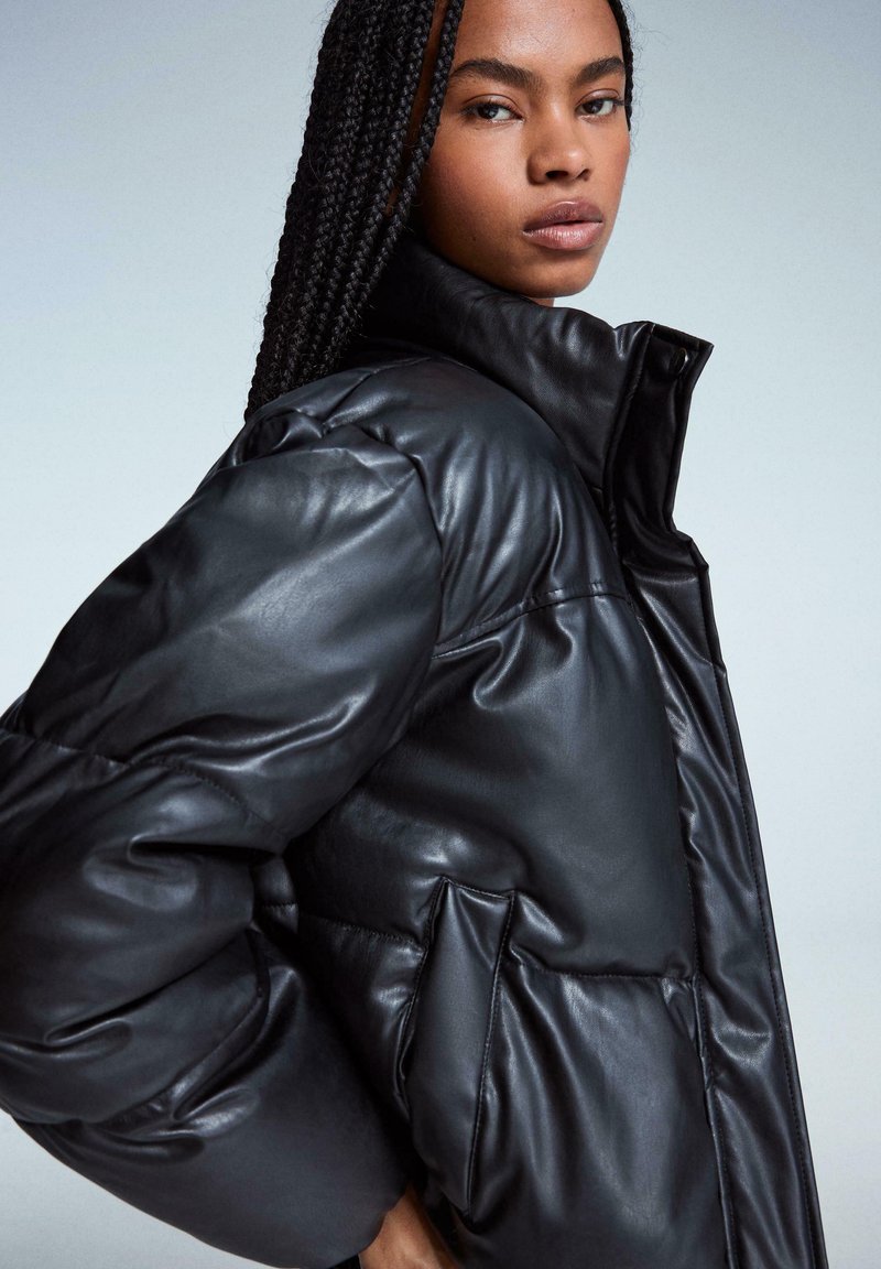 Bershka Oversize Lange Lederjacke Damen Bershka Bershka Jacke In