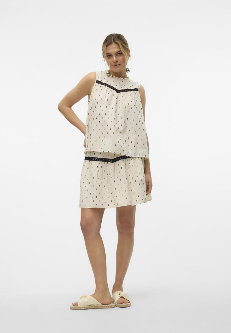 Vero Moda A-lijn rok beige Vero Moda A-lijn rok beige