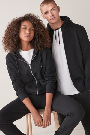 UNISEX - Tröja med dragkedja - black