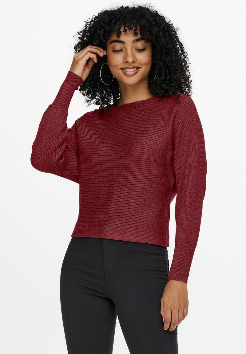 ONLY ONLADALINE LIFE NOOS - Strikkegenser - cabernet