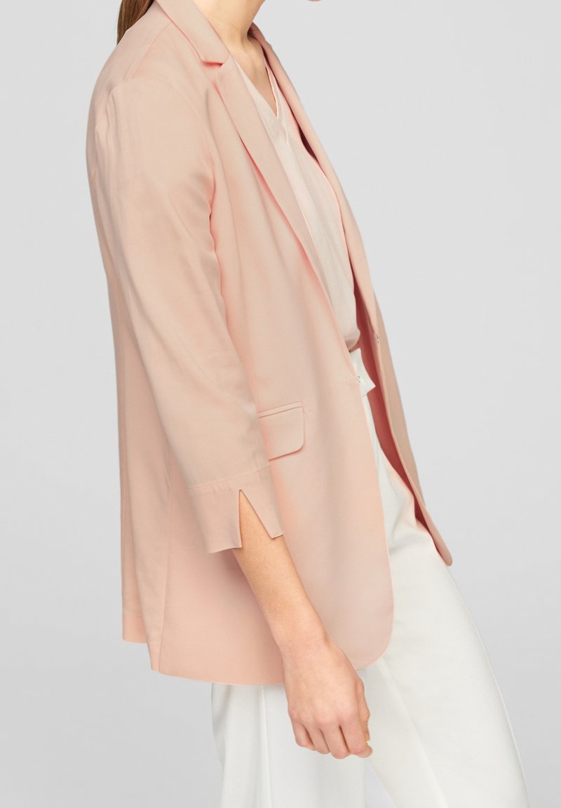 Blazer Femme S.Oliver Rouge Avec Détails Cuir Et Fleur - Taille 38 - Neuf Avec étiquettes
