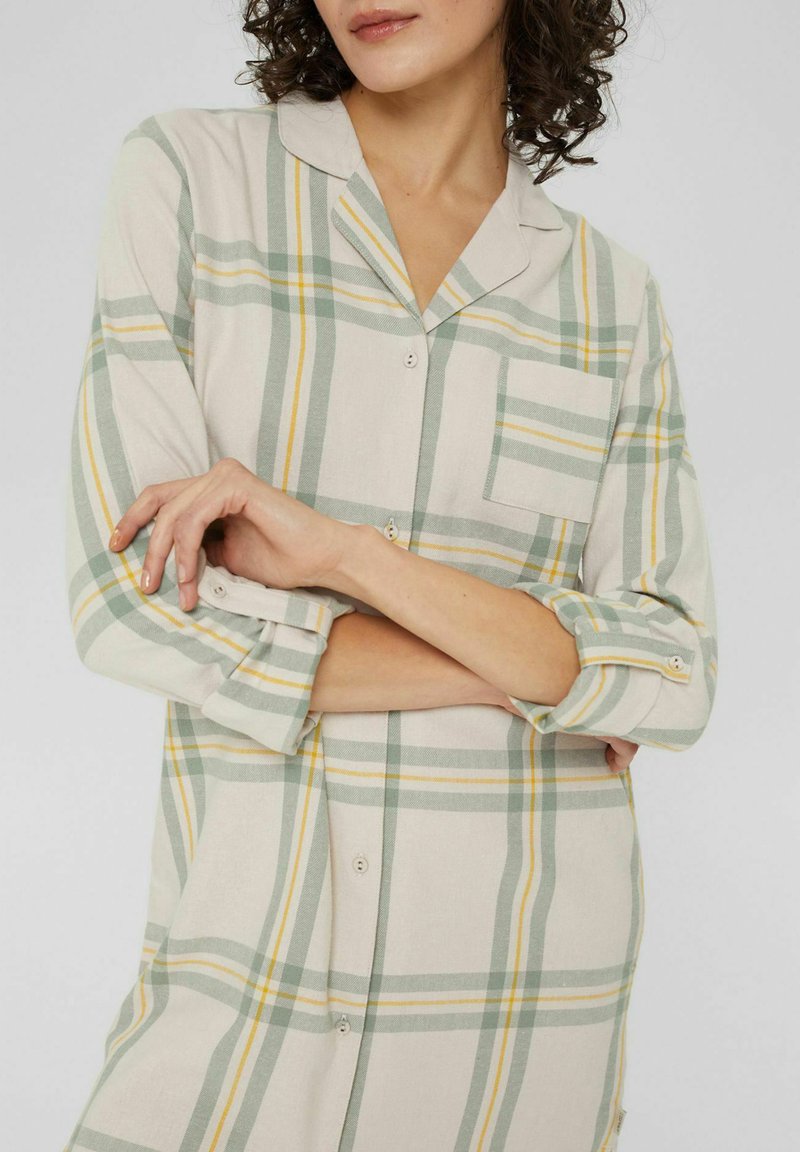 Damen Nachthemden | Esprit FLANELL Nachthemd ice/blau-metallic - VO16340 Damen Nachthemden | Esprit FLANELL Nachthemd ice/blau-metallic - VO16340