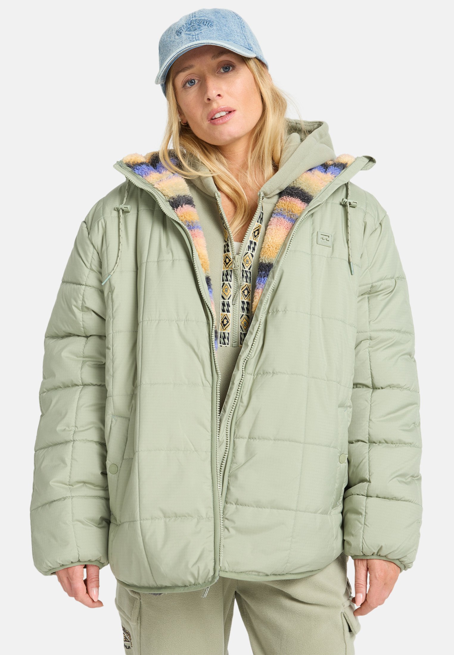 Billabong HAPPY CAMPER - PUFFER - Winter jacket - ghj/mint - Zalando