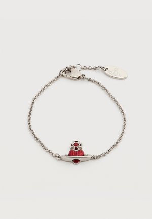 FABIANNA RELIEF  - Karkötő - platinum-coloured/red