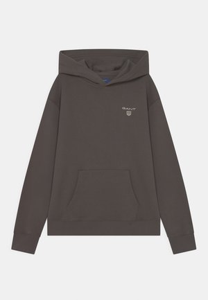 GANT CONTRAST SHIELD HOODIE UNISEX - Felpa con cappuccio - dark graphite