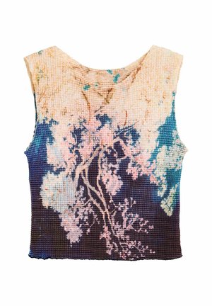 Desigual, PRINTED SLEEVELESS T-SHIRT - Top - blue