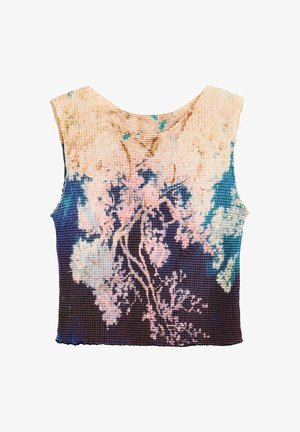 Desigual, PRINTED SLEEVELESS T-SHIRT - Top - blue