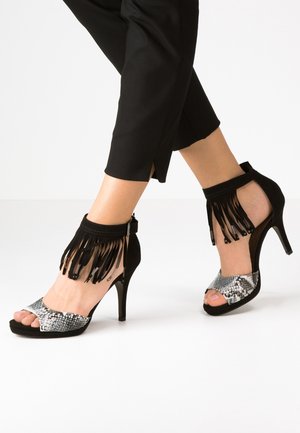 Sandalen met hoge hak - black