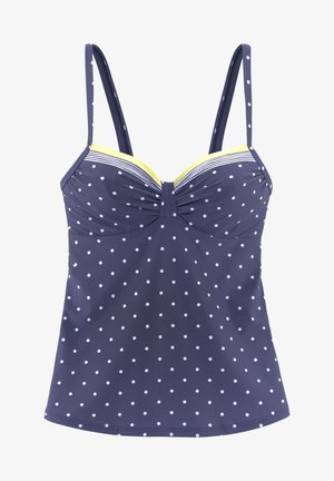 Top de bikini - blau gelb bedruckt