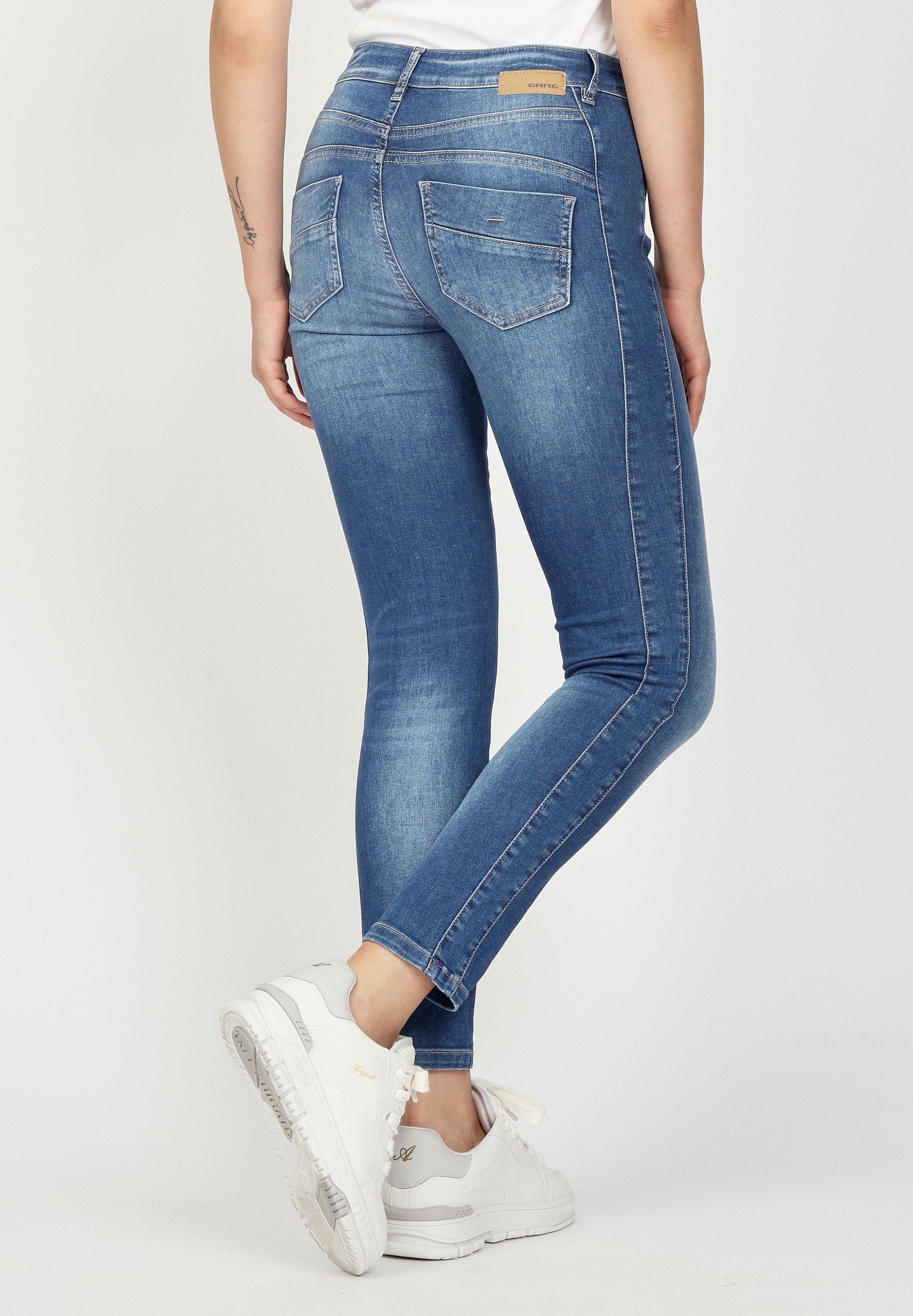 Gang SANA CROPPED - Slim fit jeans - lapis blue wash/blue denim