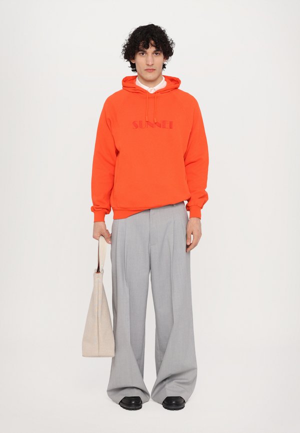 DOUBLE HOODIE UNISEX - Sweatshirt - bright orange