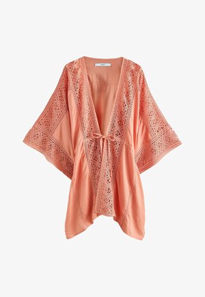 Next, REGULAR FIT - TIE FRONT CROCHET DETAIL KAFTAN COVER-UP . - Day dress - apricot orange