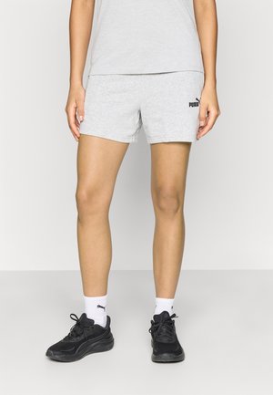 SMALL LOGO HIGH WAIST SHORTS - Sports shorts - light gray heather