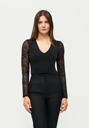 Anna Field by Zalando, BODYSUIT WITH LACE SLEEVES - Блуза с дълги ръкави - black