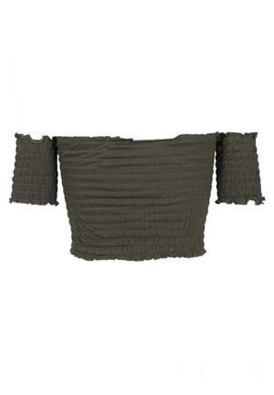 Urban Classics, DAMEN - Print T-shirt - olive