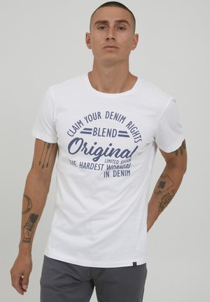 BHMIKE - T-shirt med print - bright white