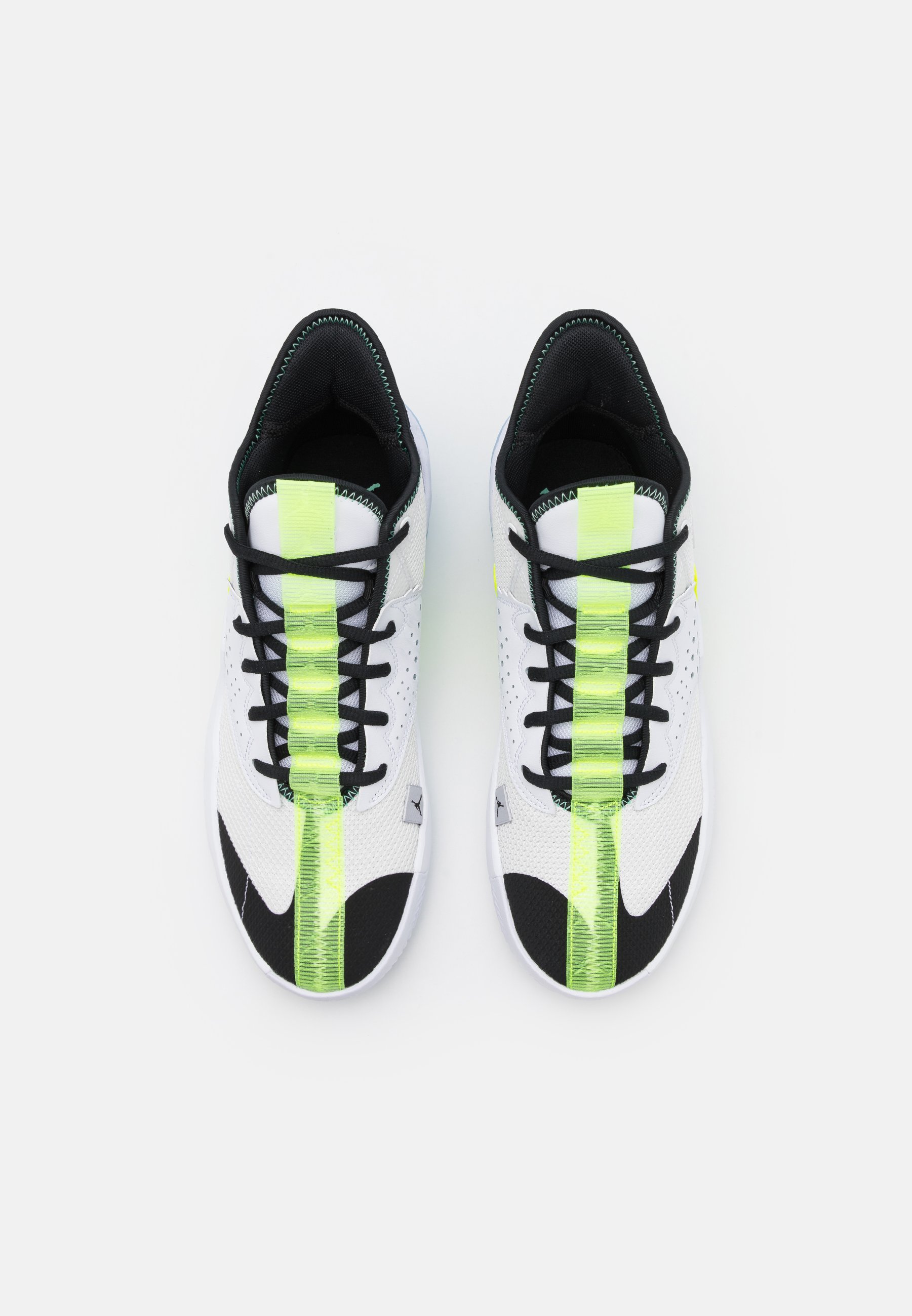 Jordan JUMPMAN DIAMOND 2 MID - Krepšinio batai - white/black/green  glow/volt/light smoke grey/balta - Zalando.lt