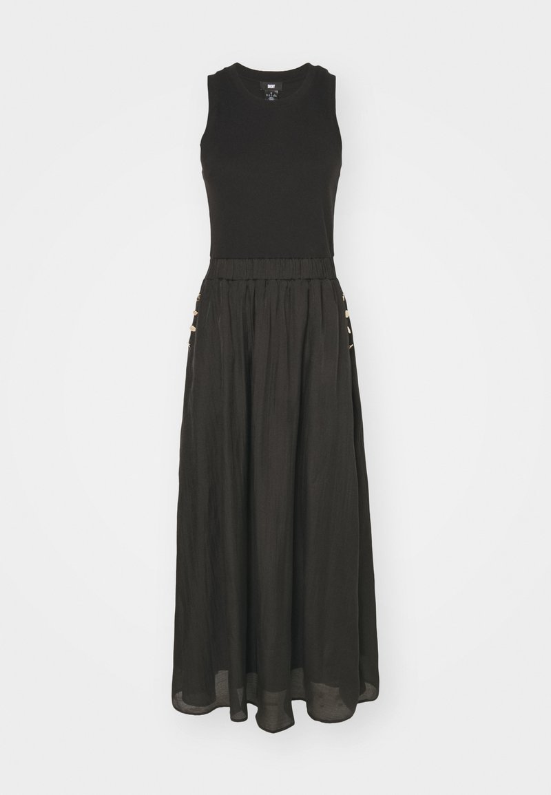 knee length dresses for ladies Frayed Linen Maxi Dress | A-Line Dress main image 0