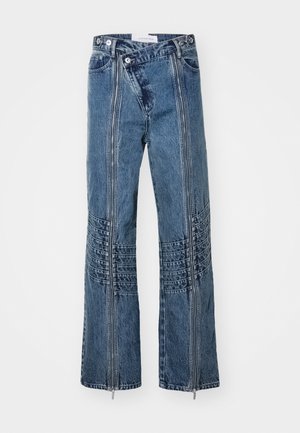 Feng Chen Wang SEAMING PANTS UNISEX - Vaqueros rectos - blue