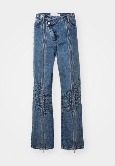 Feng Chen Wang SEAMING PANTS UNISEX - Straight leg jeans - blue