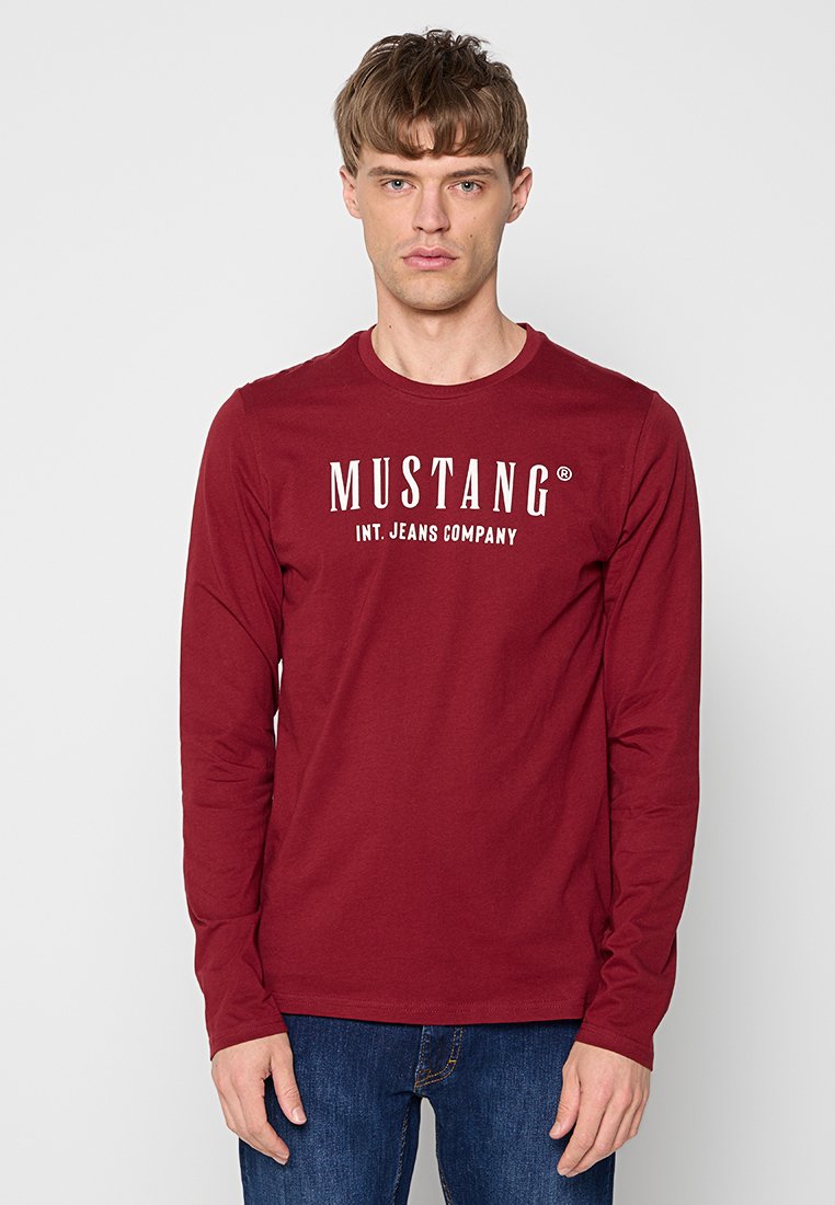 mustang Longsleeve bordeauxrood