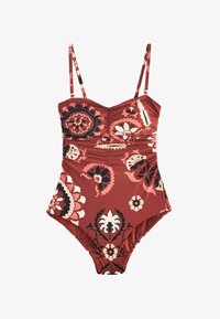 Geselecteerd, berry red woodblock