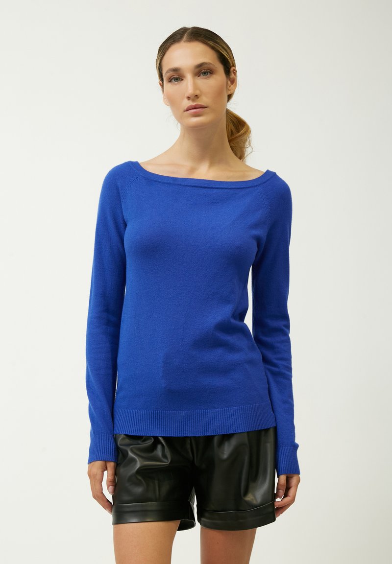 INFLUENCER BOAT-NECK BASIC - Maglione - royal