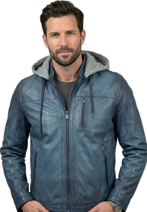 Lederjacken24, CODY - Lederjacke - blau