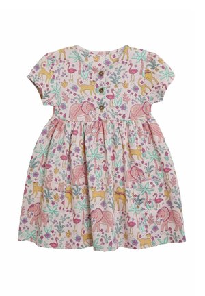 REGULAR FIT - BUTTON FRONT - Robe en jersey - coral pink safari animals