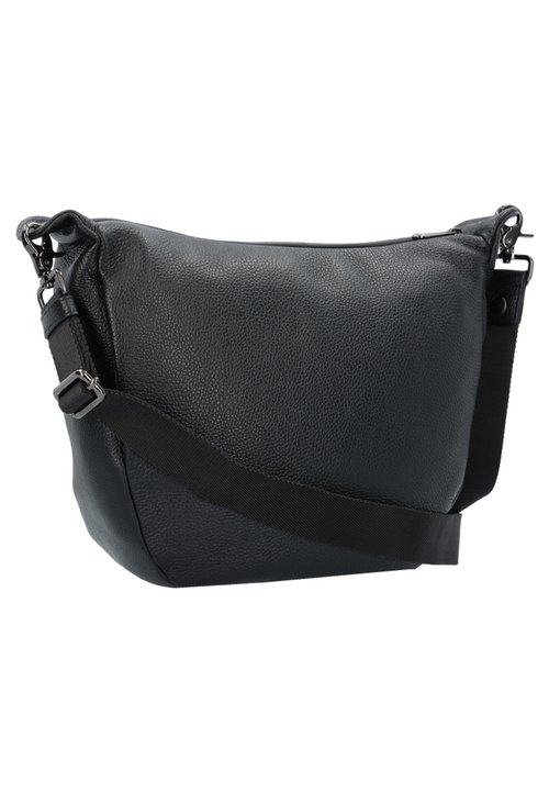 Sac à épaule MANDARINA DUCK Mellow Leather Hobo Bag - Cuir Vache Noir - Neuf Avec étiquettes