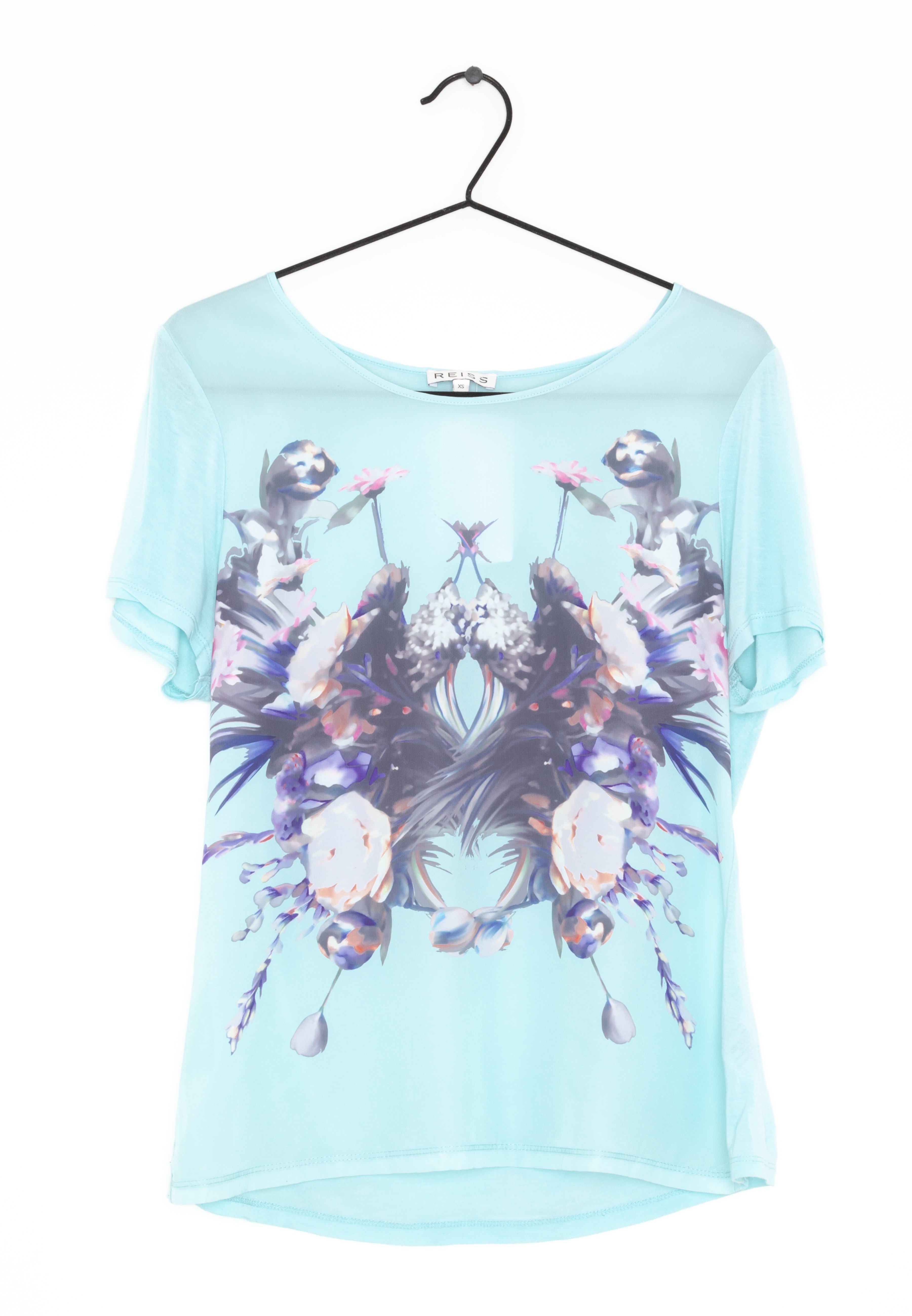 Reiss T-shirt print - blue/blauw 