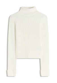 HIGH-NECK - Striktrøje - beige
