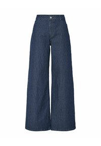 WIDE FIT PCROSE - Wide leg - dark blue denim