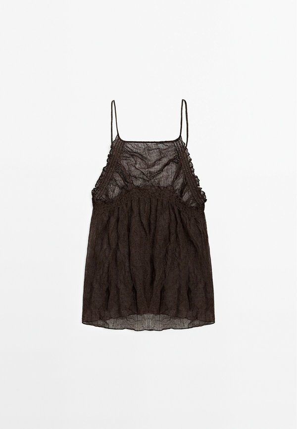 OPEN BACK HALTER - Top - bordeaux4