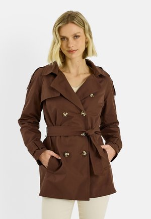 MI-LONG À CAPU AMOVIBLE - Abrigo corto - marron